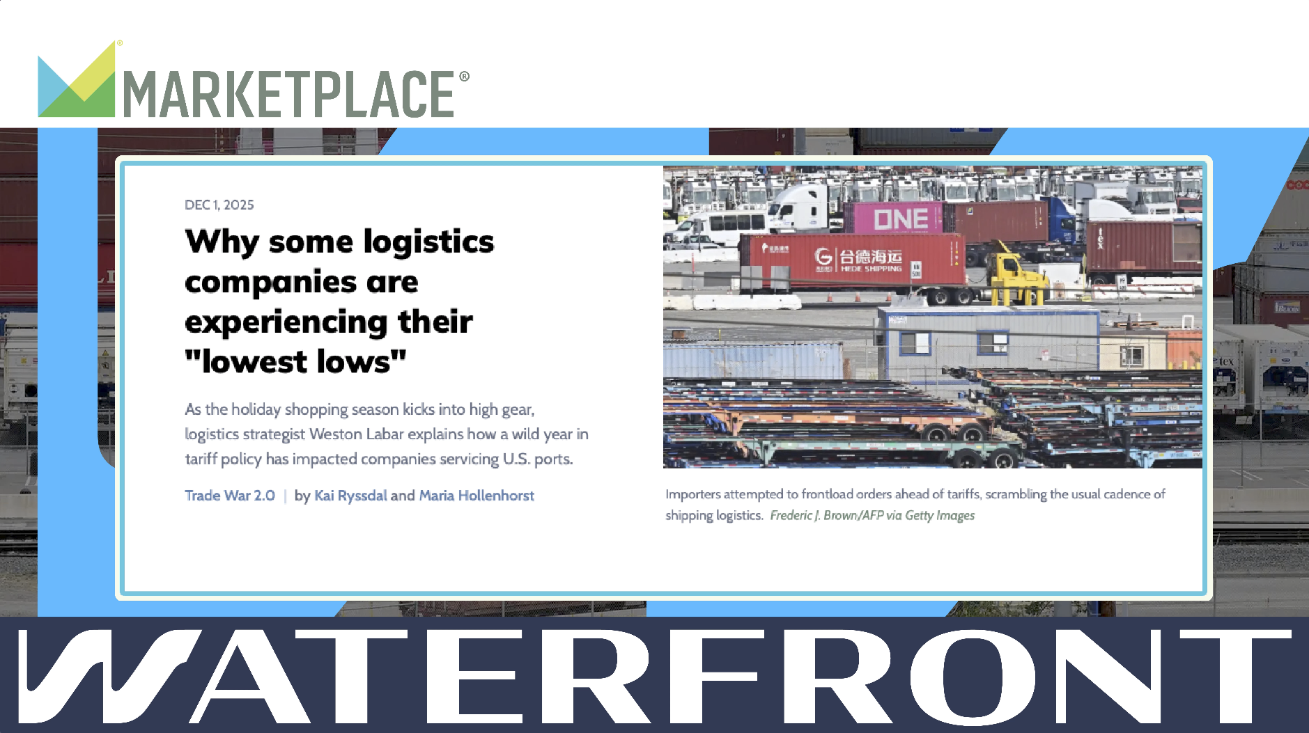 Marketplace - Kai Ryssdal - Weston LaBar - 12-1-25