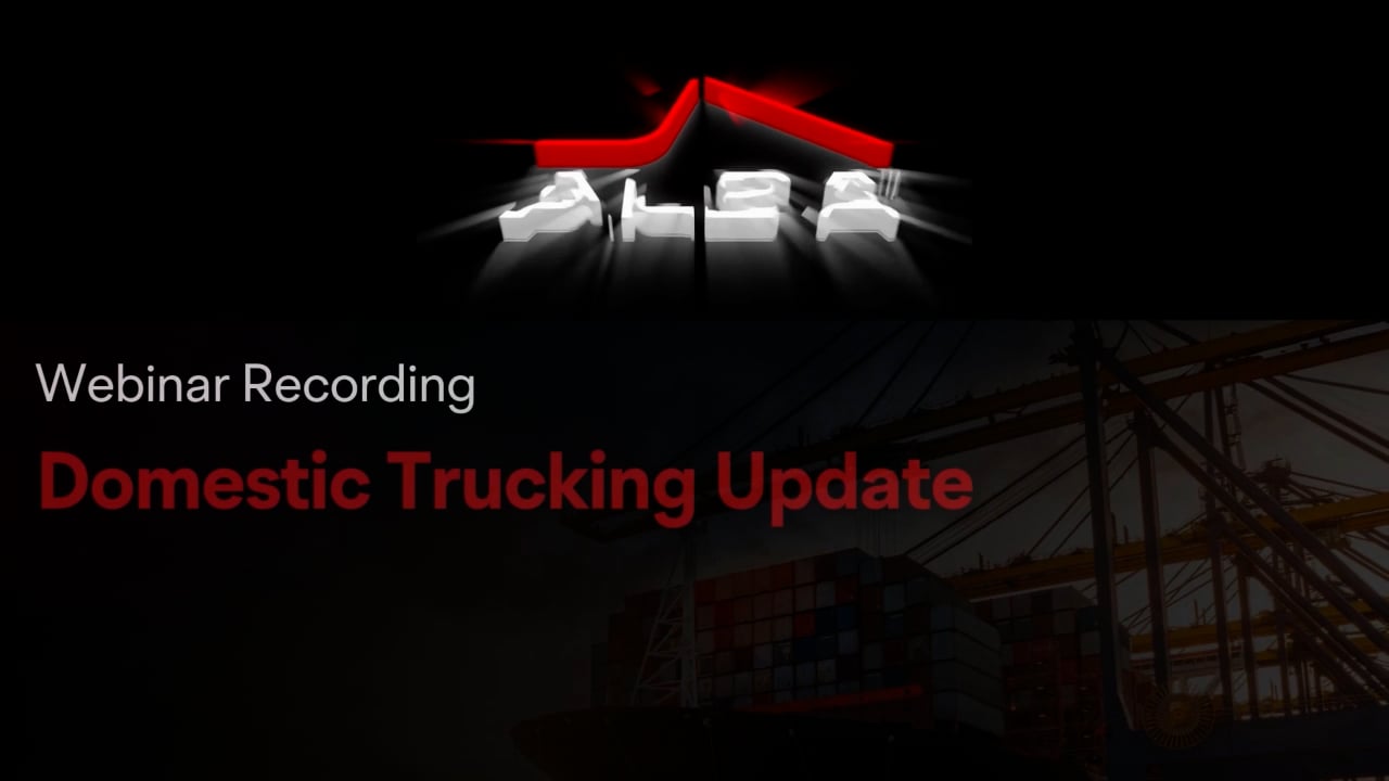 Domestic Trucking Webinar - 9/23/25